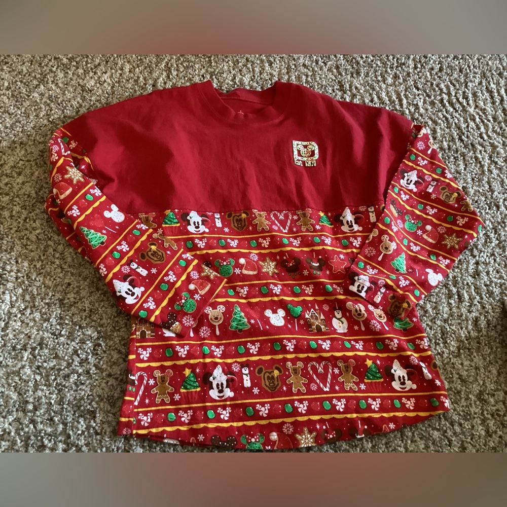 Disney Christmas Very Merry Snacks Treats Disney Spirit Shirt, Size Large